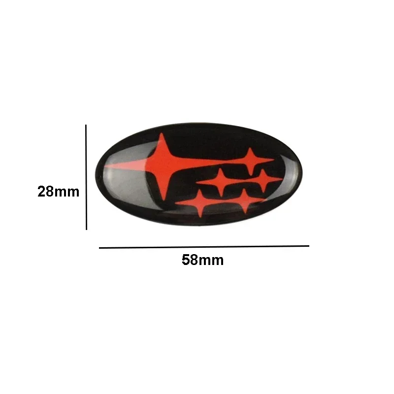 58x28mm Epoxy Car Steering Wheel Emblem Sticker Auto Decorative Badge Decal for Subaru XV Forester Impreza Tribeca STI WRX BRZ