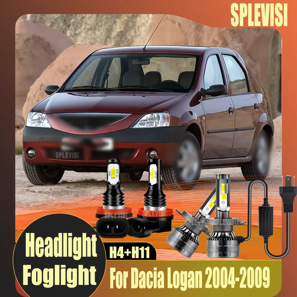 

LED Headlight/Fog Light Compatible H4/H11 Long lifespan plug and play High quality For Dacia Logan 2004 2005 2006 2007 2008 2009