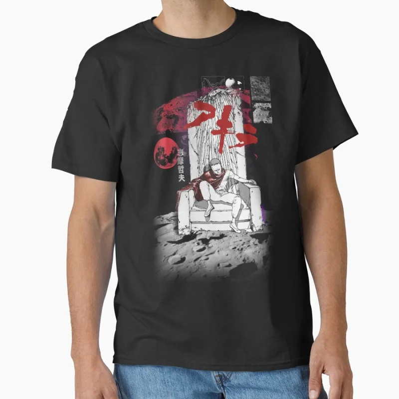 

Tetsuo Moon Neo Tokyo Explosion Akira Cyberpunk Anime T shirt Large size Tops Manga Graphic Print Y2k Clothes Cartoon Tee