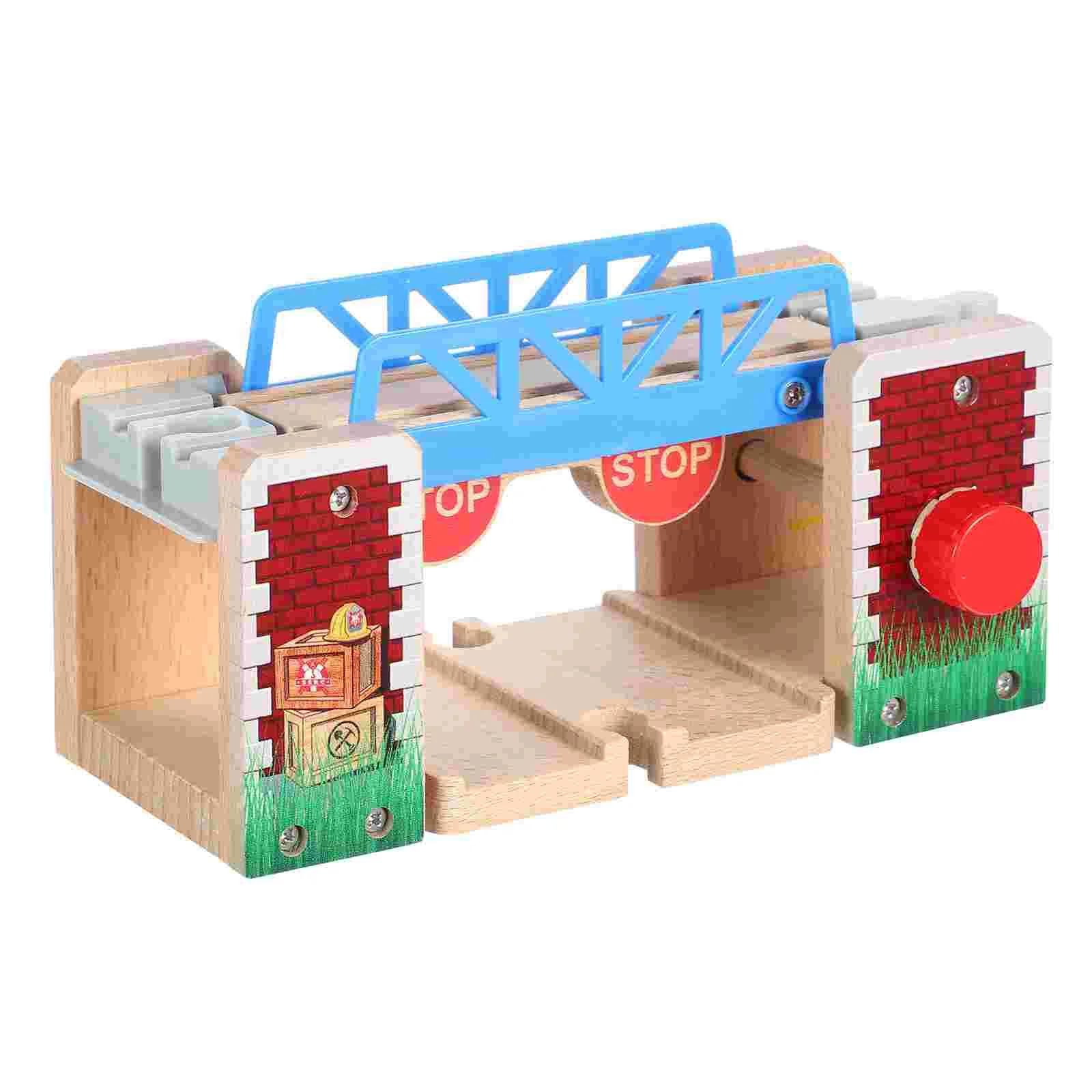 Train Track Accessories Toy Railway Scene Prop Kids Educational for Wooden Tracks Toys Fittings