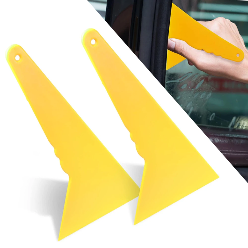 Long Handle Scraper Thicker Triangle Contour Window Tint Squeegee Tool for Window Tinting Vinyl Wrap Window Film Install Scraper
