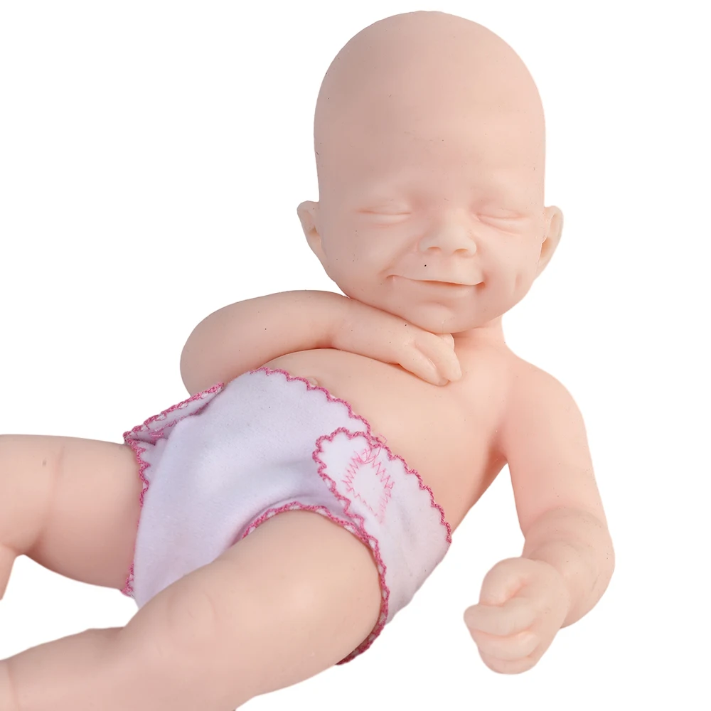 COSDOLL 15,7 Zoll 1,9 kg volle Silikon-Reborn-Puppen, realistisches schlafendes Jungenspielzeug, unbemalt, unvollendete Puppen, DIY leere Spielzeug-Sets
