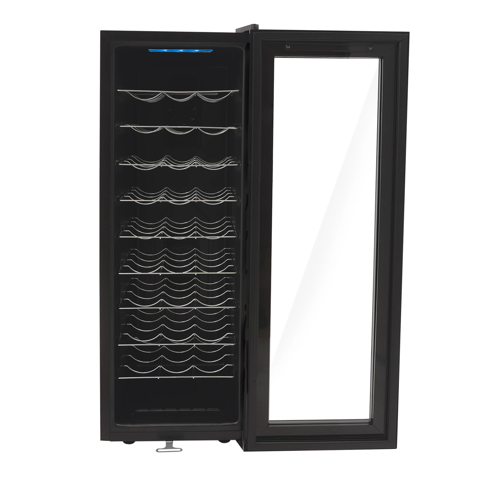 Nevera para Vinos de 90L, Independiente, con Temperatura Ajustable, Pantalla LED, Enfriador de Vino para Bar o Bodega, Capacidad para 30 Botellas