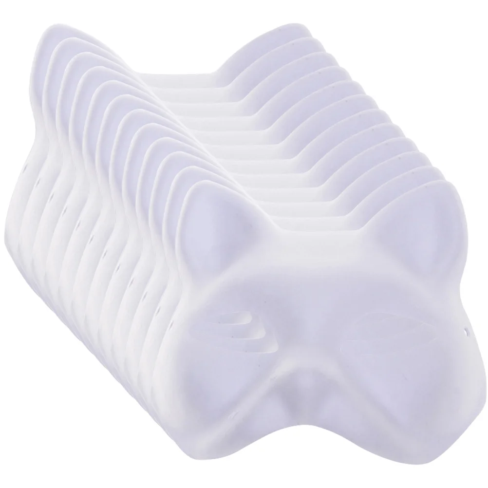 

12pcs Hand Painting Masks Diy Pulp Masks For Party Craft Blanks Masquerade Accessories Halloween Prop Stage