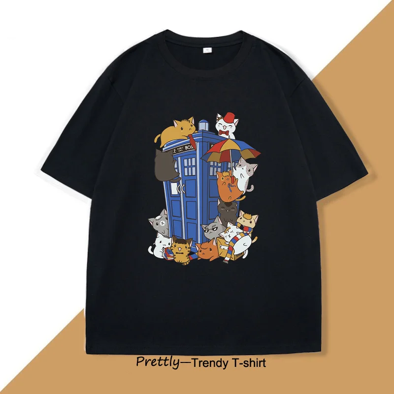 

Funny Cute Cats Graphic T Shirts Harajuku Men Women Cotton Cat Lover T-shirt Summer Short Sleeve Tees Unisex Streetwear Clothes
