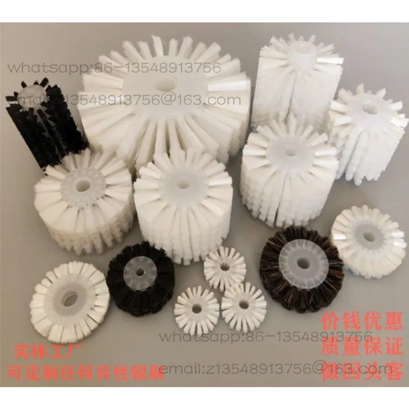 Industrial brush roller roller brush manufacturer, can be customized, small nylon wire dust removal hollow spot