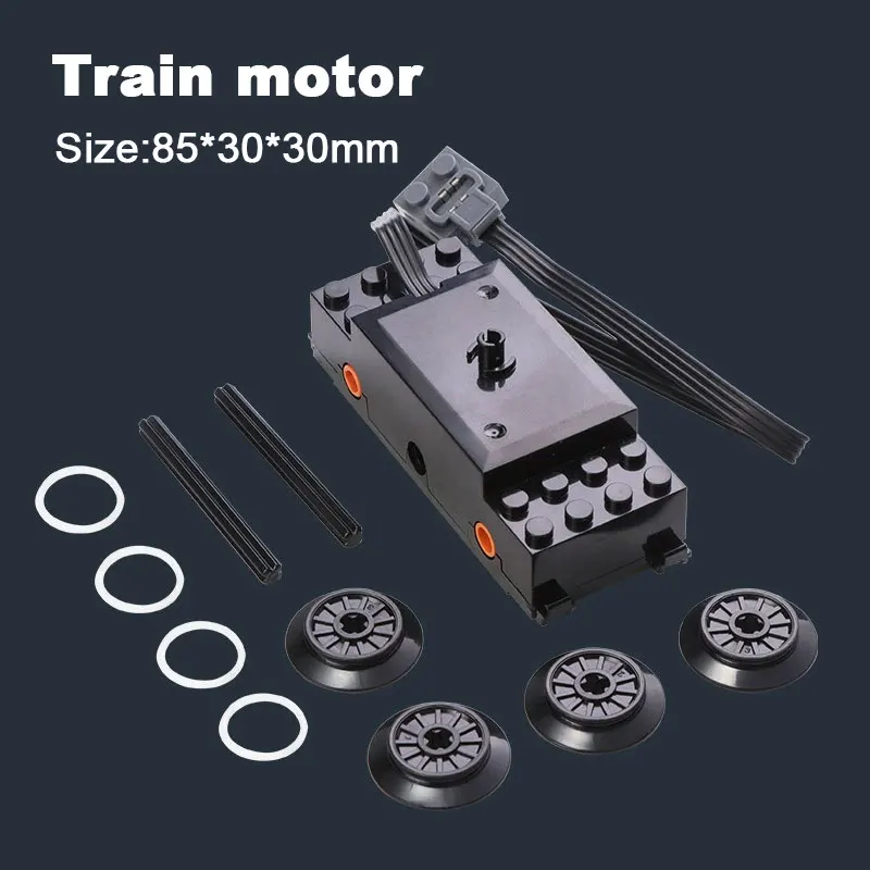 Kit de Motor de funciones de potencia de tren MOC, caja de batería de montaña rusa, conector PF, Motor de tren para robótica de bloques de construcción técnicos