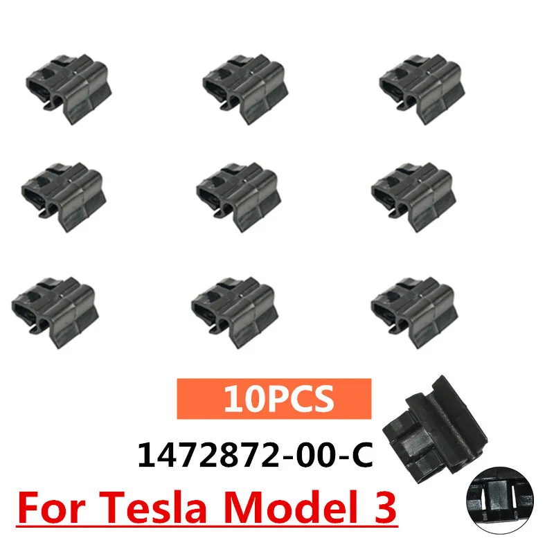 

10 шт., пряжка переднего бампера, зажим для багажника капота для Tesla Model 3 1472872-00-C
