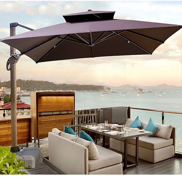 

2026 Hotsale Custom Villa Outdoor Garden Furniture Umbrella Swimming Pool Aluminum Cantilever Parasol Beach Sun Umbrella