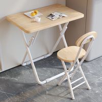 Foldable Office Desk and Chair Set Home Desk Children's Study Table Includes Chair
