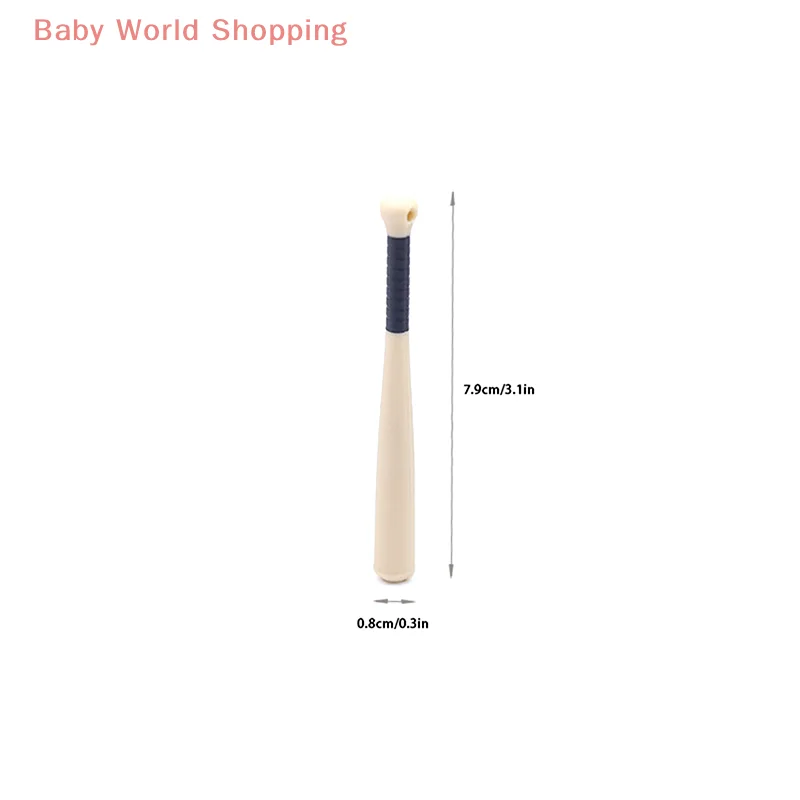 2Pcs 1/12 Dollhouse Mini Baseball Bat Model Dollhouse Simulation Sports Scene Decoration Toys Micro Scene Construction Props