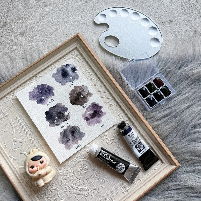 6 Colors Ds/White Night Precipitation Color0.5/1ML Master Grade Watercolor Pigment Subpackage Nail Art Watercolor Pigment