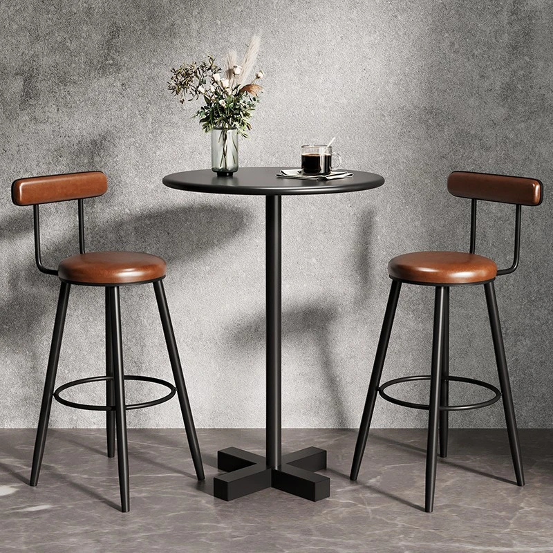 

Nordic Counter Bar Stools Modern High Stainless Simplicity Cofe Leisure Chairs Backrest Taburete Cocina Alto Salon Furniture