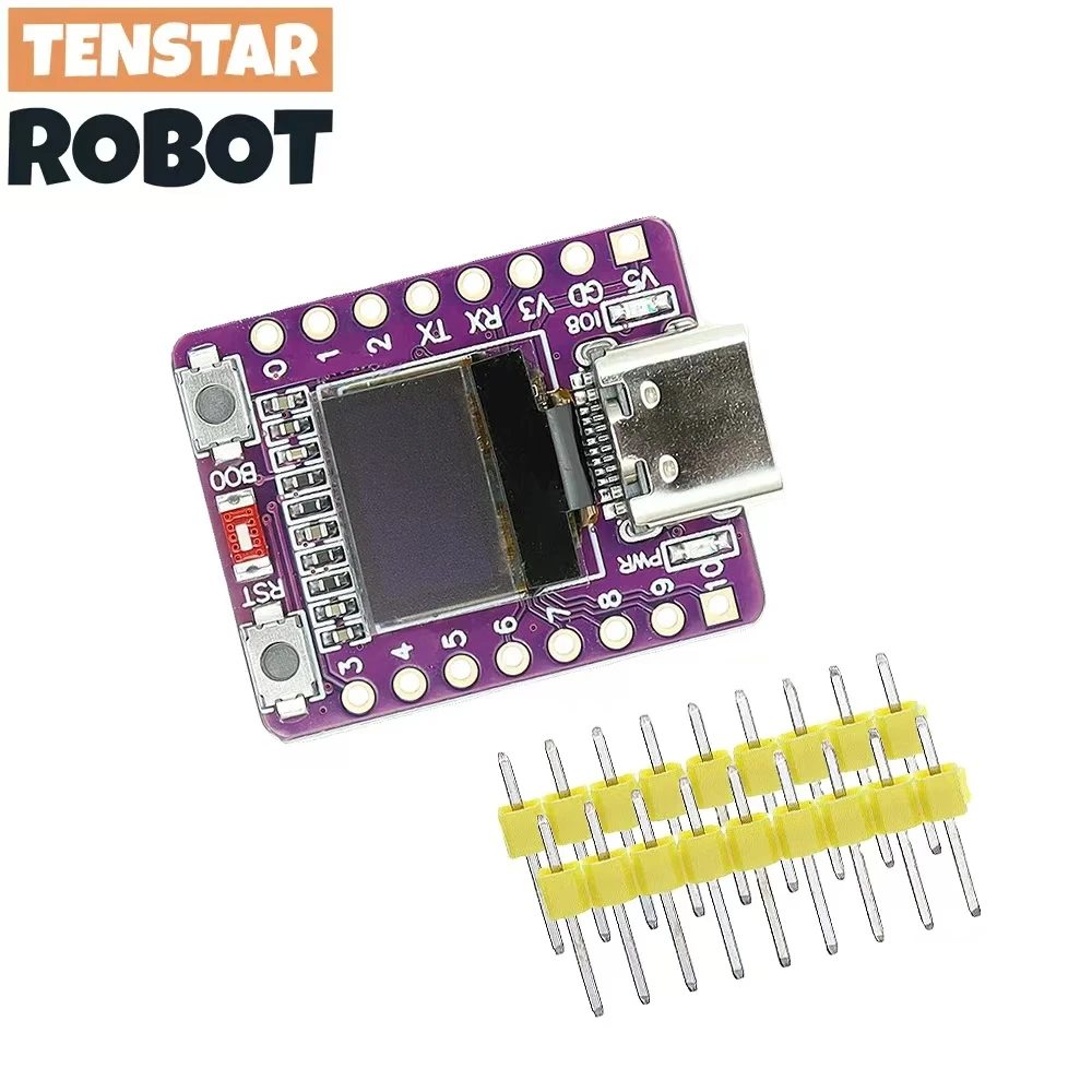 TENSTAR ESP32-C3 With 0.42 Inch White OLED Screen Development Board Ceramic Antenna ESP32 Wifi Bluetooth Module