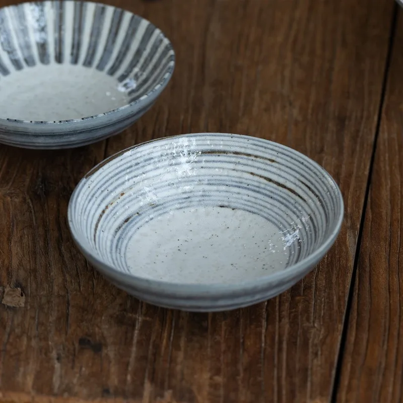 Japanese-Style Mino-yaki Shino Stoneware Bowl & Plate Set, Rice Bowl, Breakfast Plate, Large Soup Bowl, Pasta Plate - view 4