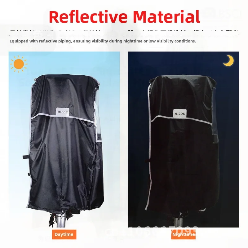 

Готовый непромокаемый чехол на лобовое стекло заднего сиденья для велосипедов, электромобиль, унисекс, черный водонепроницаемый спортивный чехол для велоспорта