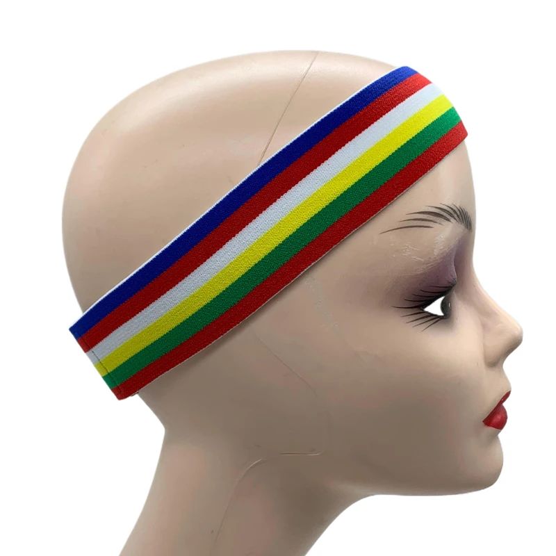 1pc 4cm de largura arco-íris náilon elástico plana ajustável costura banda para peruca bordas extensões de cabelo envoltório ferramenta cabeleireiro