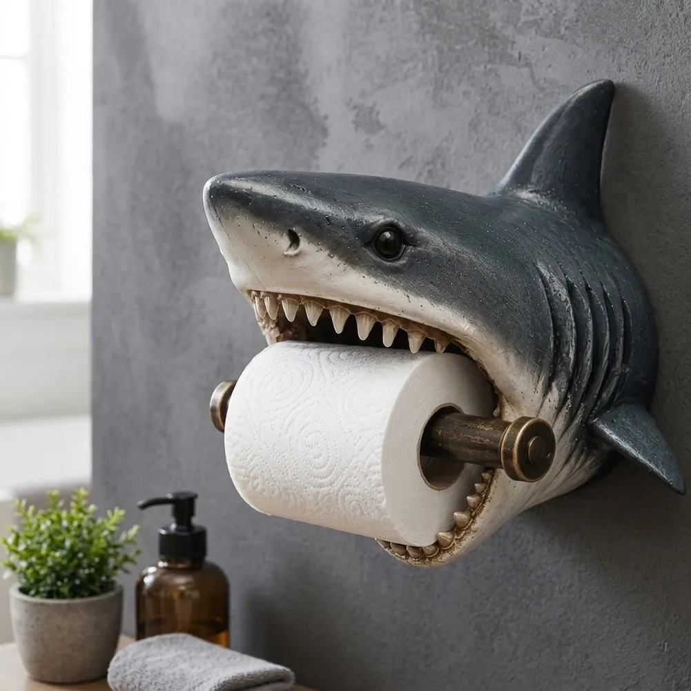 Sea Turtle Toilet Paper Holder Wall Mounted Resin Bathroom Decor Coastal Marine Theme Dispenser For Home Improvement