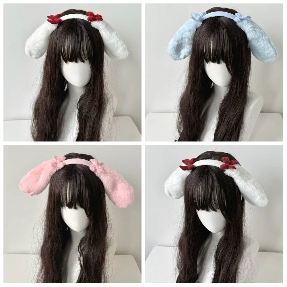 Cute Bunny Ears Headband Plush Rabbit Hair Hoop Headwear Cosplay Costume Hair Accessories For Girl Party