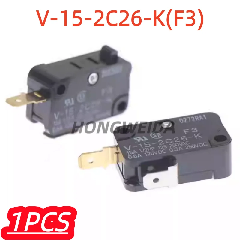 1Pcs/lot 100% New V-15-2C26-K(F3) Large Micro Motion 2-pin Normally Closed 15A Limit Switch V-15-2C26-K