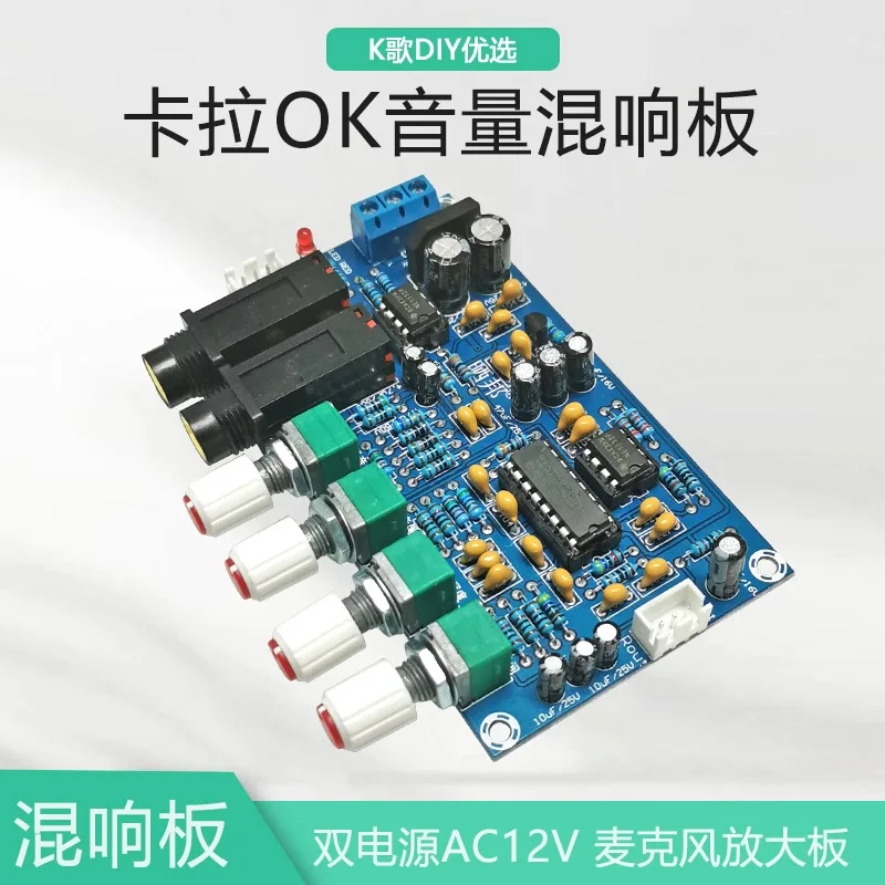 Suitable for CD2399 Karaoke Reverb Microphone Amplifier Board K Singing Amplifier Module Front Panel High Definition 20W