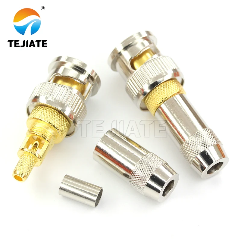 1 pz BNC75-2-2 rame puro placcato oro per adattatore connettore per saldatura Video Q9