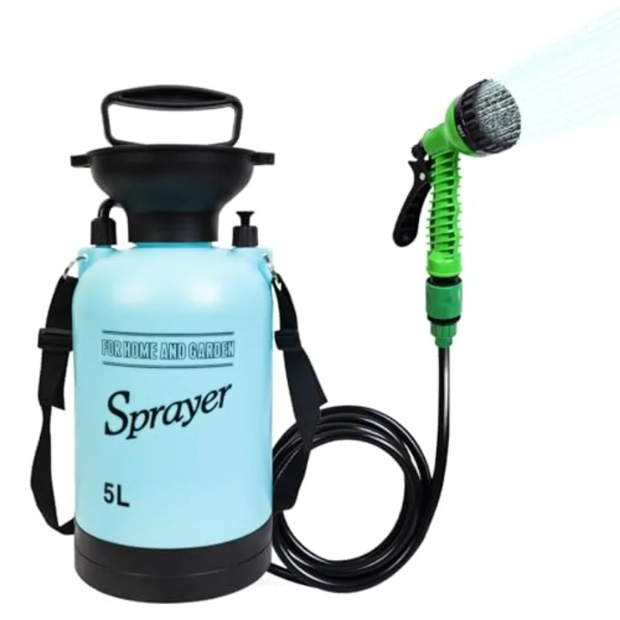 

Portable Shower for Camping with 7 Spray Modes Camping Shower for Beach Shower Car Shower Hand Press with Removable Hose and Sh