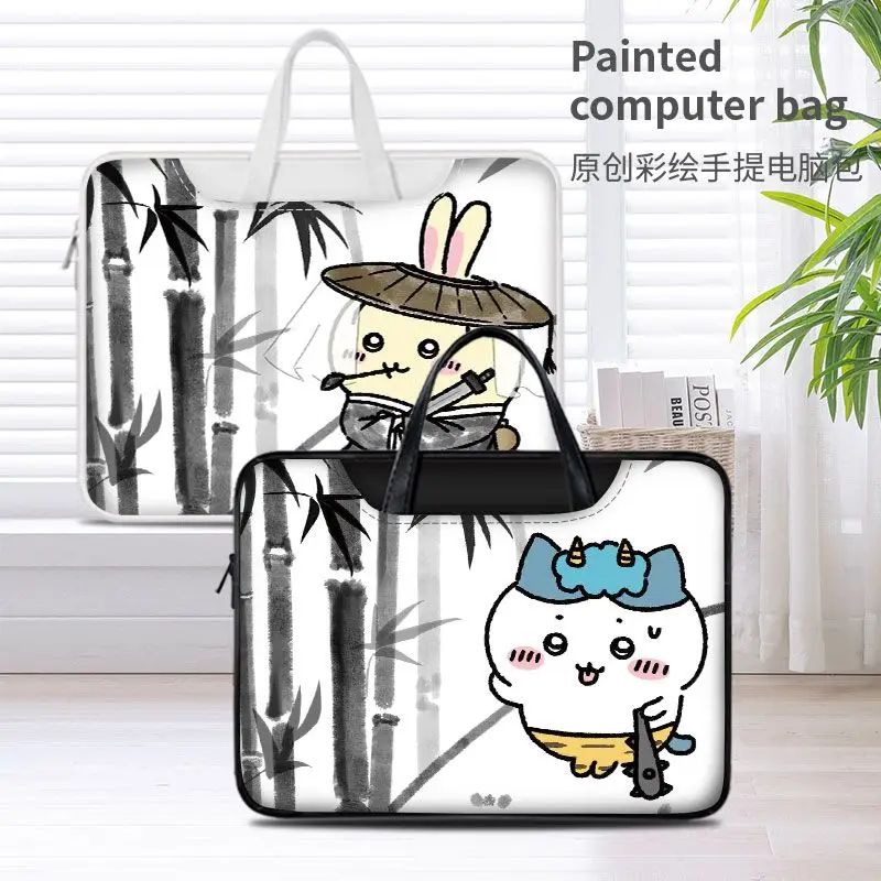 

Miniso Cartoon Chiikawa waterproof notebook laptop bag anti-fall can be hung suitcase suitable for 13.3 14 15.6 16 inches gift