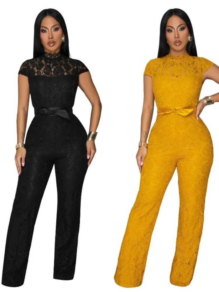 

Dashiki African Women Jumpsuits For Summer Autumn Lace Loose Fashion Streetwear Overalls Wide Leg Pants Trousers 2025