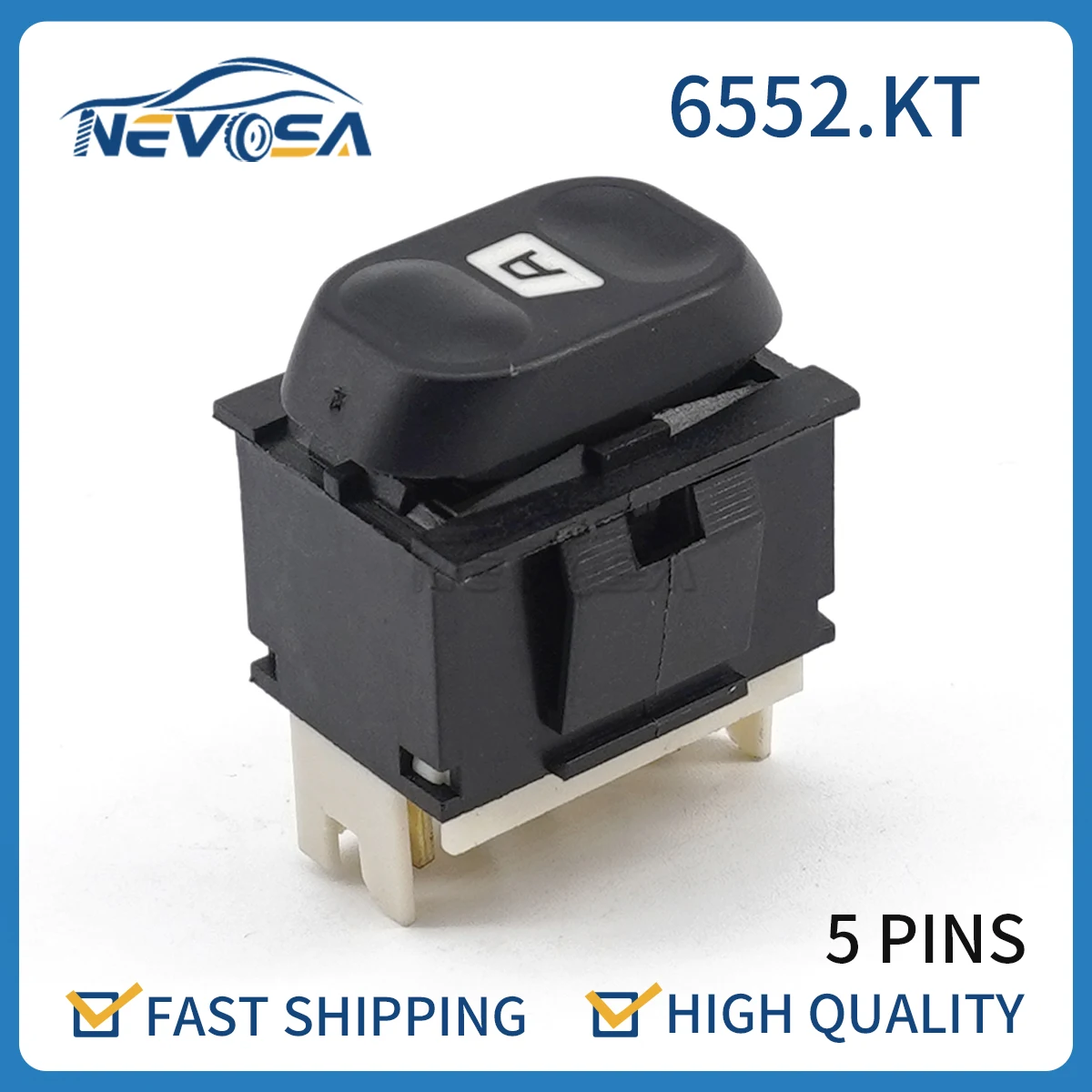 Nevosa 6552.KT Power Window Switch For Citroen Berlingo Xsara Peugeot Partner Automatic lifter 6552KT 6554 82 6554.82 Passenger