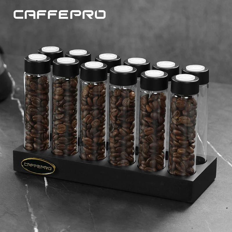 Caffepro Coffee Beans Storage Vacuum Tube Container Display Single Dose Exhaust Valve Barista Tools Espresso Machine Accessories