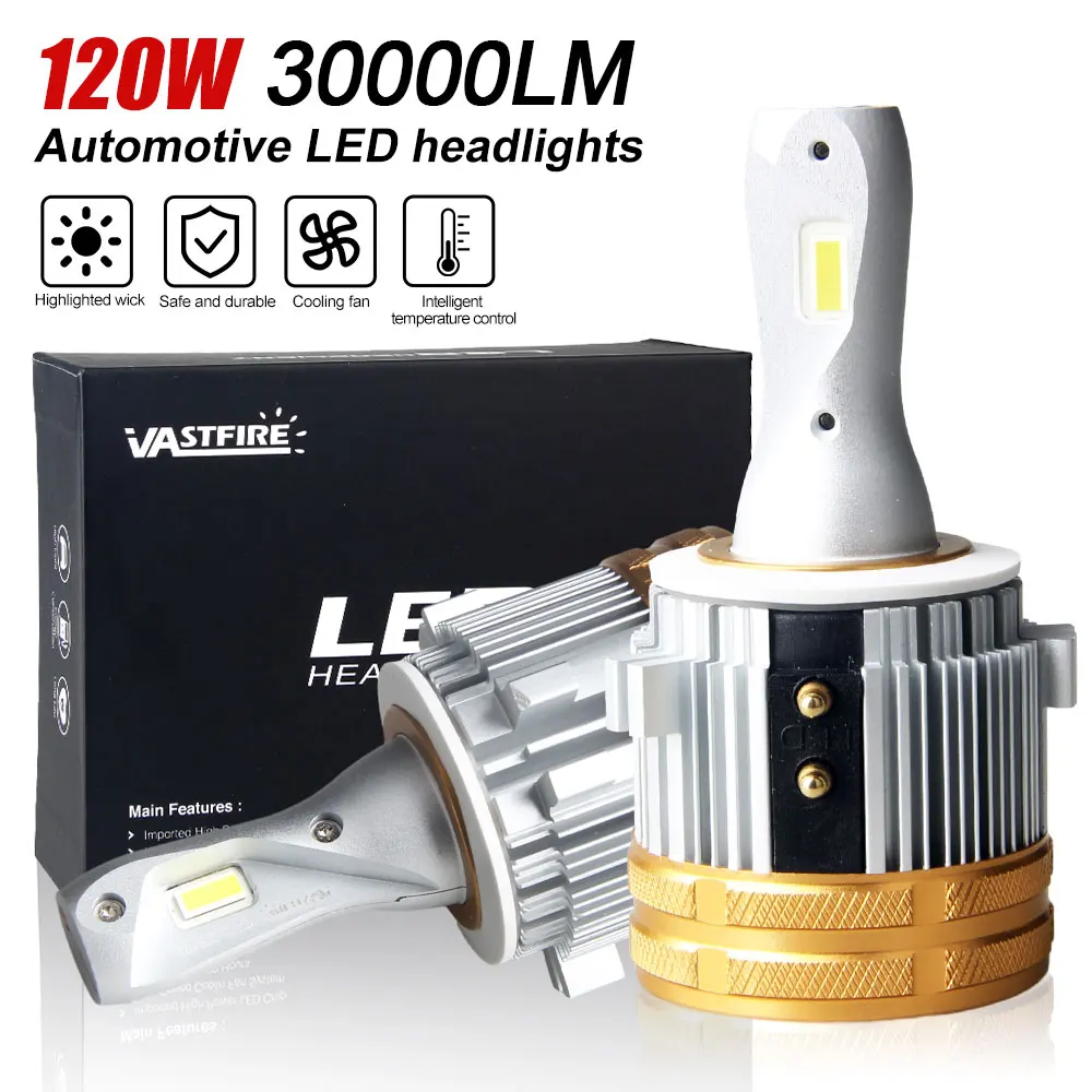 2PCS 60W 15000 lumen GH7-H7 low beam headlights suitable for VW for Golf 7 for Benz OBD2 car light acessories