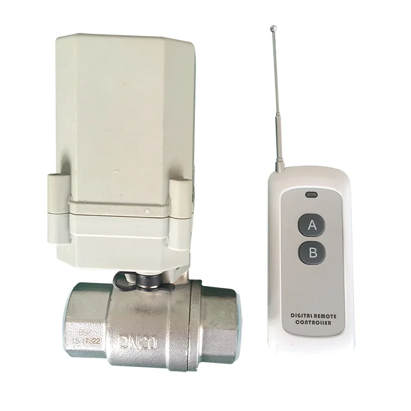 

TONHE OEM 2 WAY 1" inch DN25 SS304 wireless motorized remote valve with power adapter