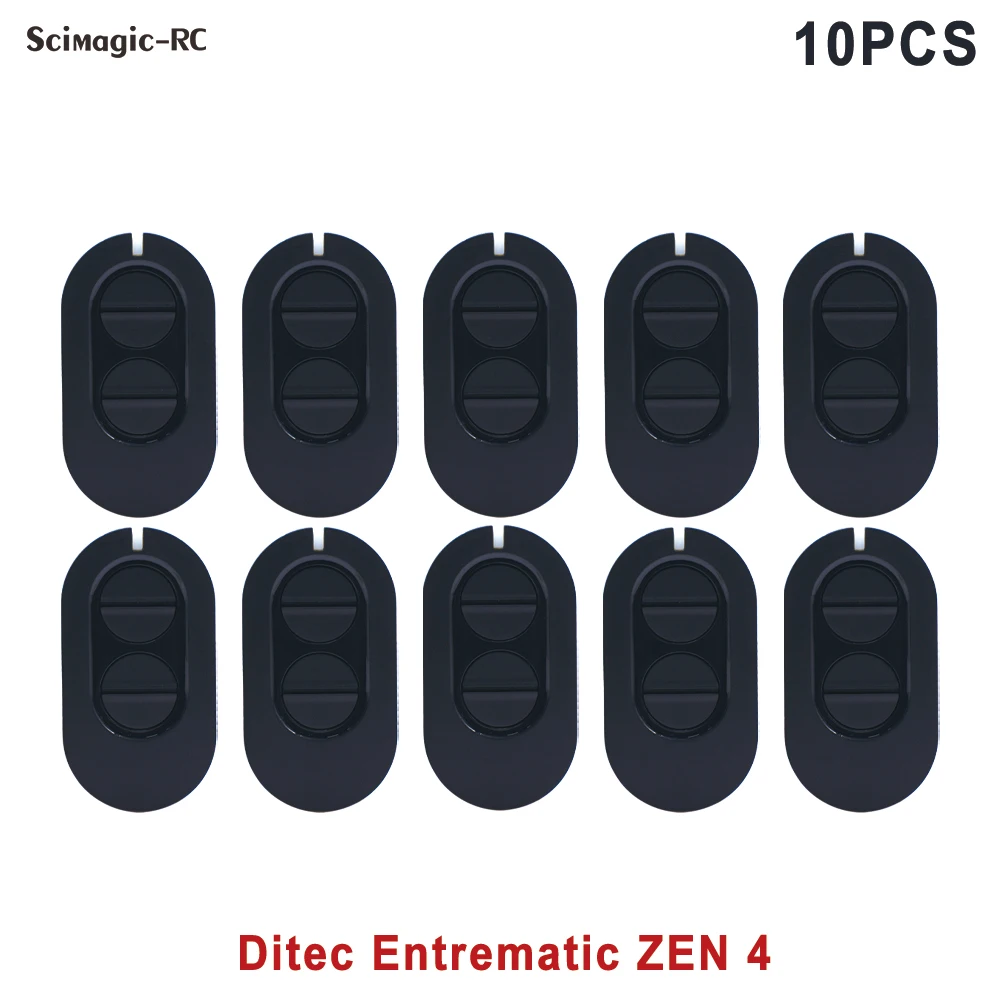 10pcs DITEC Entrematic ZEN2 ZEN4 ZEN2W ZEN4W GOL4 BIXLG4 BIXLP2 BIXLS2 Garage Door Remote Control 433MHz Rolling Code Keychain