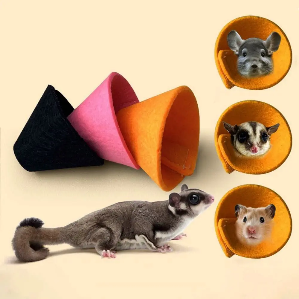 Anti Licking Hamster Anti Bite Collar Soft Velvet Hamster Protection Cone Colorful Hamster Elizabethan Collar for Wound Healing