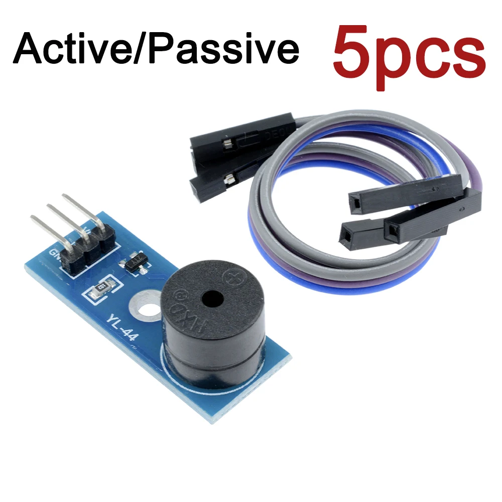 5PCS YL-44 Active Buzzer Module DC3.3-5V Low Level Trigger Buzzer Alarm Sound Module Buzzer Sensor Beep Alarm Module for Arduino