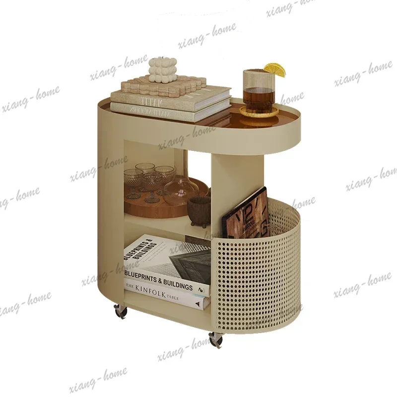 Factory Direct Cream Style Storage Rolling Cart Modern Living Room Utility Hotel Salon Trolley Beauty Salon Furniture Carrinho M