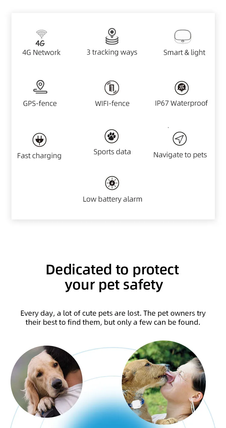 Xexun Professional Waterproof Mini GPS Dog collar Tracking Device Pets Tracker GPS For Dog And Cat gps tracker