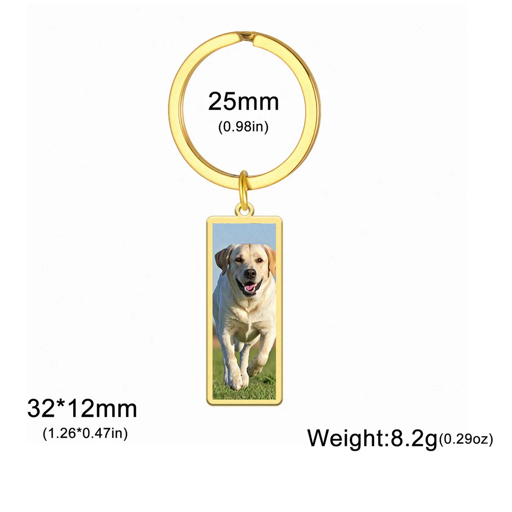 Benutzerdefinierter Foto-Schlüsselanhänger aus Edelstahl, rechteckig, Herzform, personalisiertes Bild, Schlüsselanhänger, Schmuck, Valentinstagsgeschenk – Detail 26