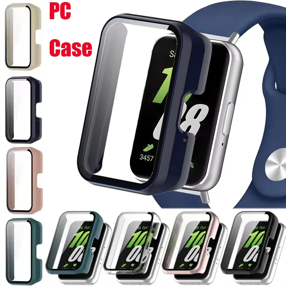 PC Case+Glass for Samsung Galaxy Fit 3 All-around Anti-scratch Frame Screen Protective Shell for Samsung Galaxy Fit3 Accessories