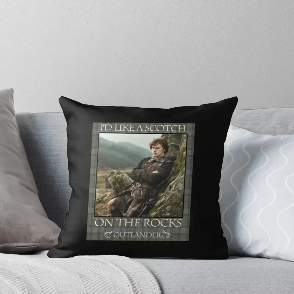 Outlander On Starz T-ShirtI'd Like a Scotch on the Rocks Throw Pillow Christmas Cushion For Home covers for pillows pillow