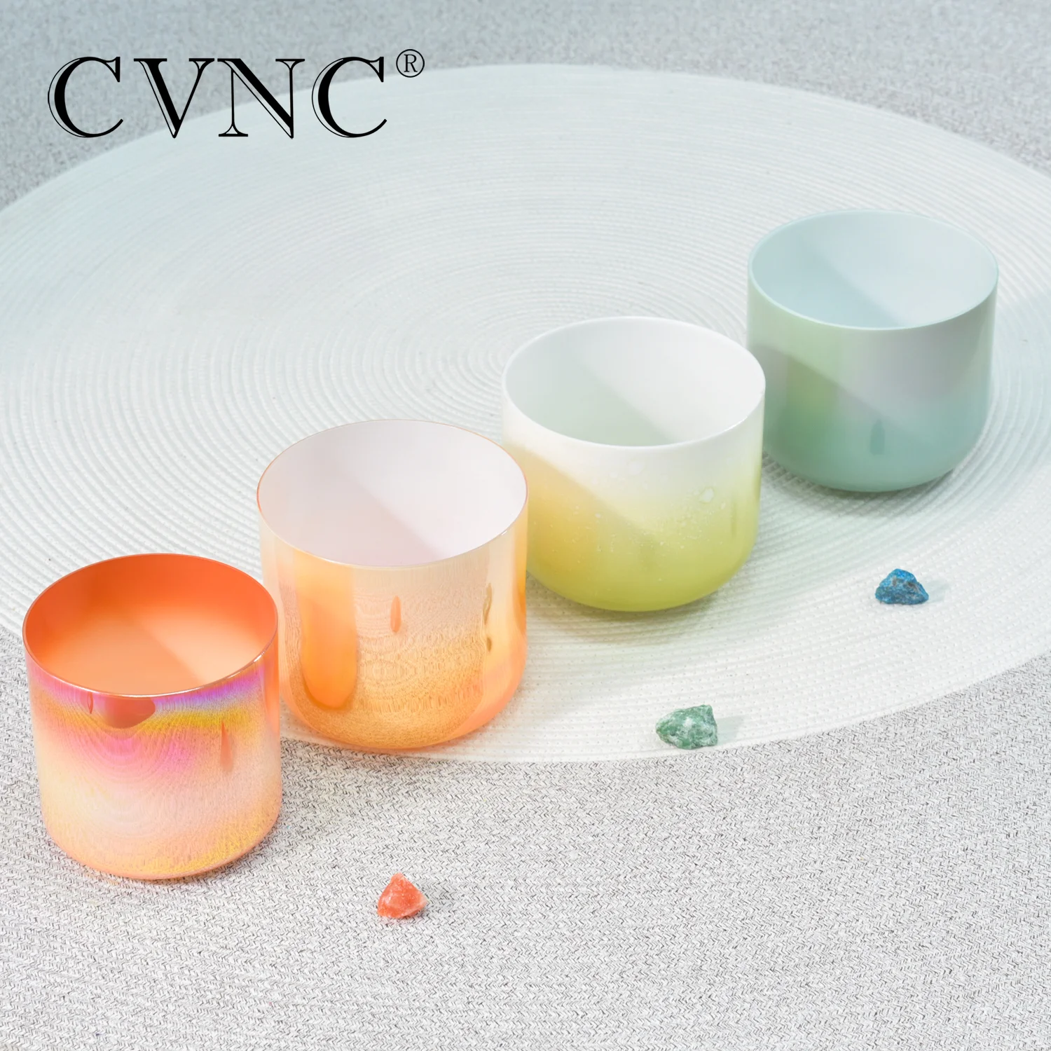 

CVNC Alchemy Quartz Empyrean Crystal Singing Bowls Set for Sound Healing instrument with Mallet