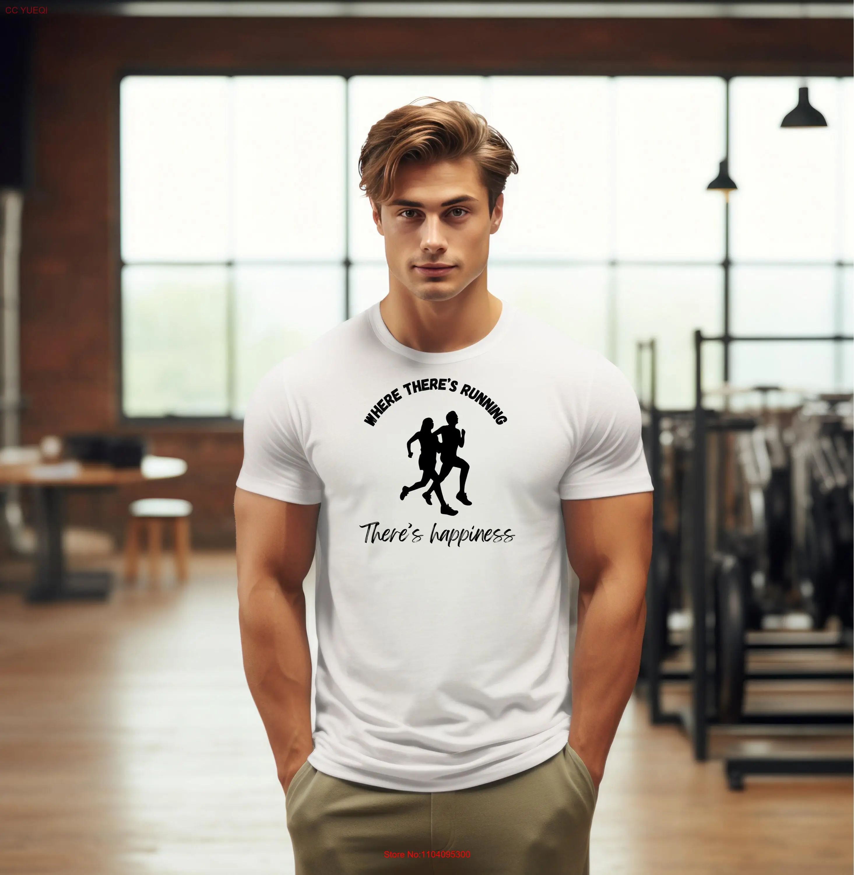 

Футболка Running is Happiness для него и с длинными или короткими рукавами