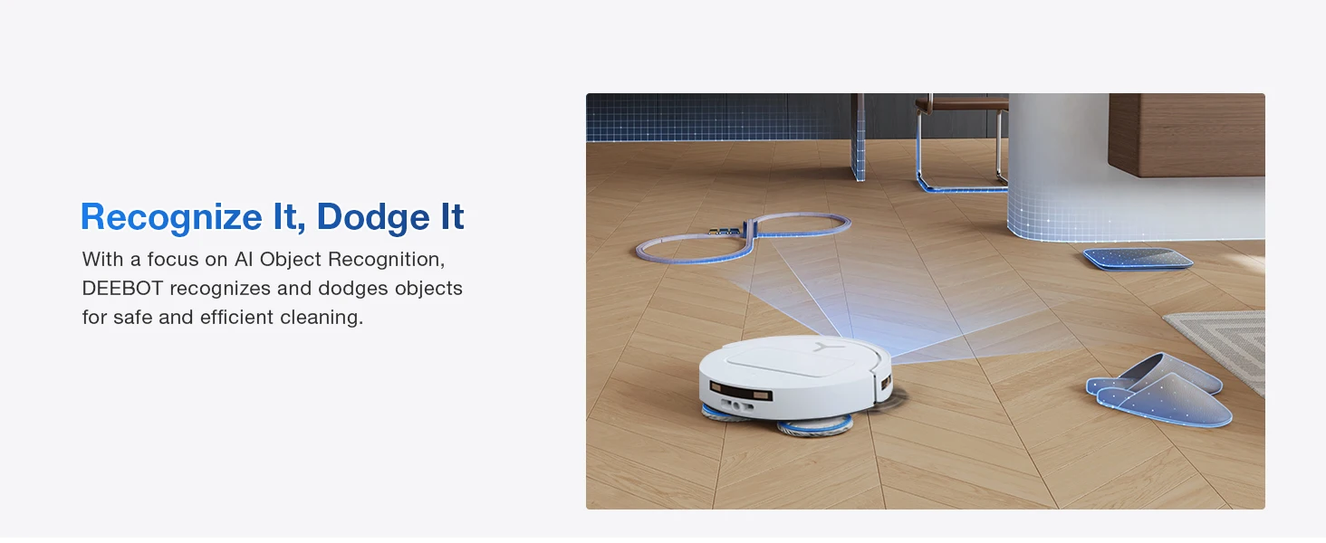 ECOVACS DEEBOT T50 PRO OMNI Robot Vacuum Cleaner Extend Side Brush and Mop 15,000Pa 75℃ Hot Water Mop Washing AIVI 3D 3.0, White