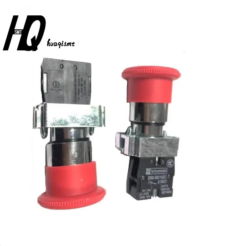 KH1-M5138 ZB2-BE102C techpushbutton إيقاف الطوارئ الفطر مفتاح بـزر دفع التحكم الكهربائية كاتب لقطع غيار SMT SMD