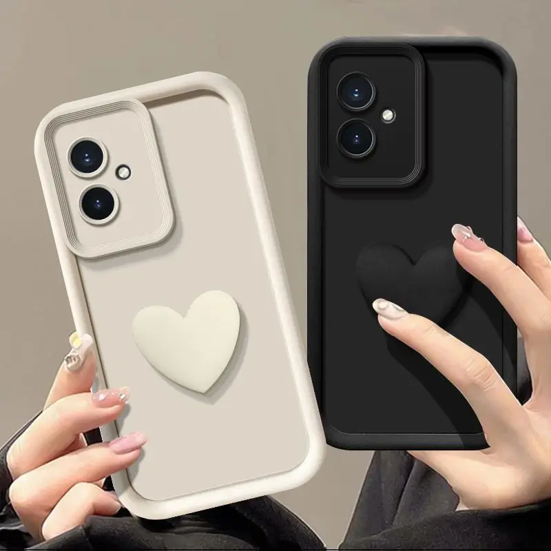 ForTecno Spark GO 2024 infinix Note40 Pro Note30 Spark20Pro+ 4G  Camon30 Pro Phone Case Love Heart Matte Soft Protective Cover