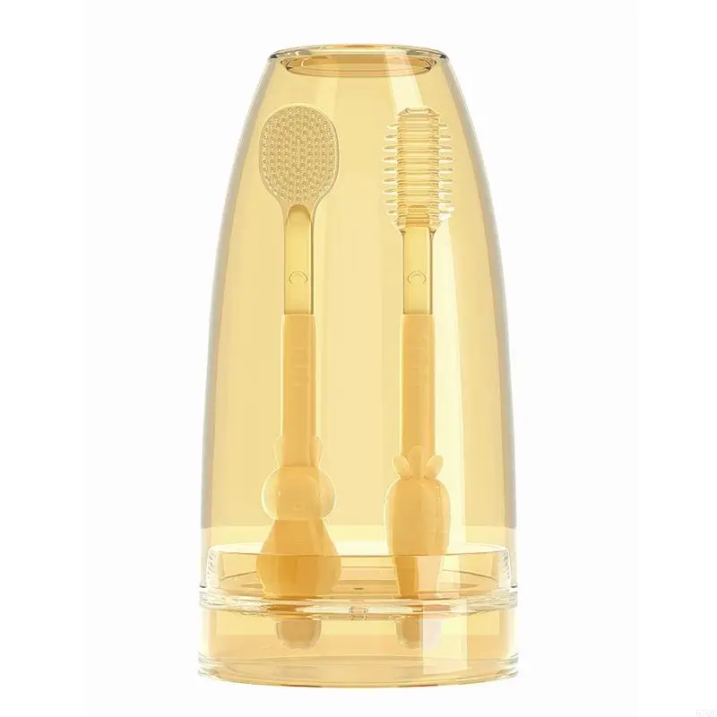 57QE brosse à dents à poils souples pour bébé, brosse à langue en Silicone, nettoyant revêtement, soins buccaux pour à