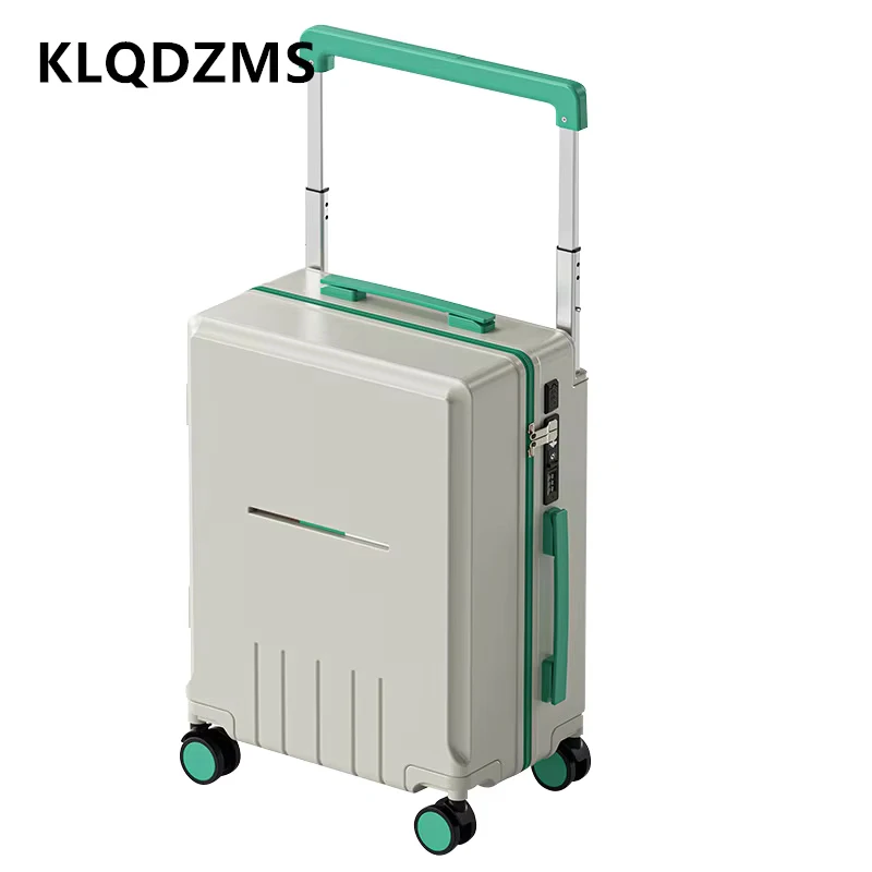 KLQDZMS Cabinekoffer 20 inch Multifunctionele instapdoos 24 "ABS + PC Trolleykoffer USB Opladen Universele wielbagage