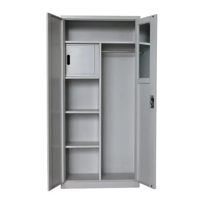 Stroge Locker CC-MS Double Doors with A Mirror and A Safe Box Knock-down Construction