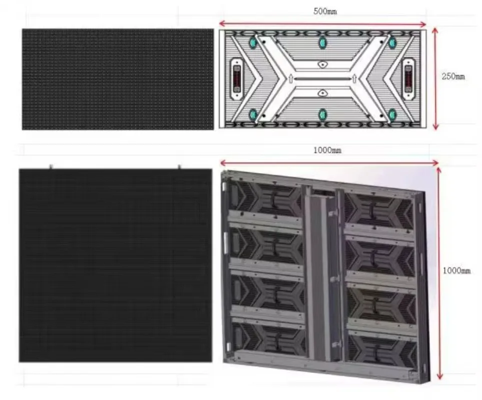 Outdoor Fixed Installation Full-Color  Screen P6.66 216x216 3500-4000 Brightness 140 Viewing Angle Waterproof Sunlight